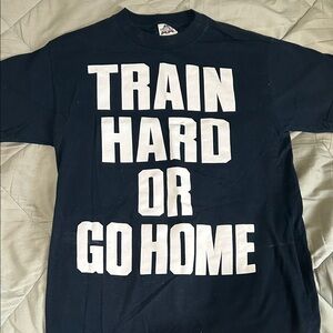 Black Graphic T-Shirt with Bold White Text